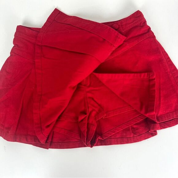 NWT Free People Micro Mini Red Skort Skirt with Shorts - Picture 6 of 7